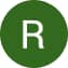 client Roderick Rose profile photo with letter R in the middle of green circle
