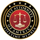 Circular badge with gold text reading "Best Attorneys of America Lifetime Member" surrounding a red center featuring scales of justice above a book.
